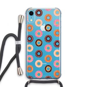 Donuts: iPhone XR Transparant Hoesje met koord