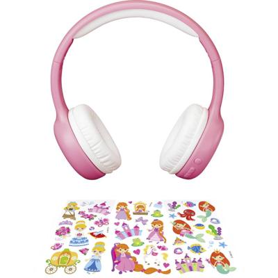Lenco HPB-110PK - Faltbare Bluetooth®-Kopfhörer für Kinder - Pink Over Ear koptelefoon Pink