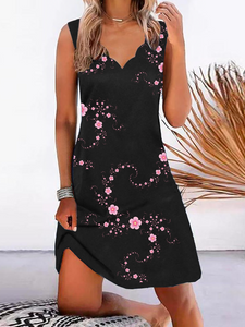 Floral Casual Sleeveless Dress