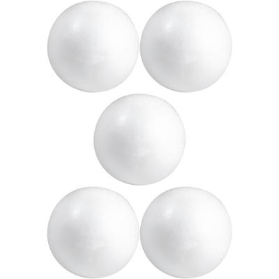 Piepschuim bol/bal - 5x - wit - D5 cm - styropor - hobby figuren - DIY - knutselen