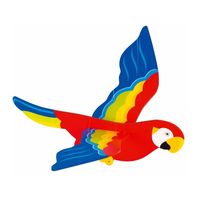Houten zweeffiguur papegaai 50 cm - thumbnail