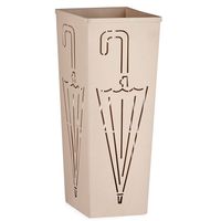 Paraplu houder/bak/standaard - metaal - creme wit - 21 x 49 cm - Paraplubakken