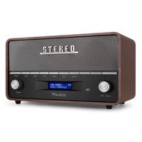 Audizio Corno retro DAB+ radio met Bluetooth - Stereo draagbare radio - thumbnail