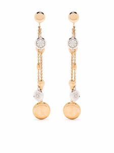 Tirisi boucles d'oreilles pendantes Venice en or blanc et rose 18ct