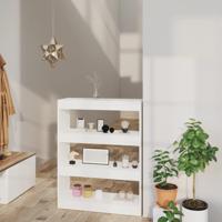 Boekenkast/kamerscherm 80x30x103 cm spaanplaat wit