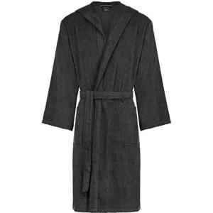 Cawö Cawo Heren Home Badjas met Capuchon Uni 5623 L basalt