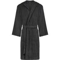 Cawö Cawo Heren Home Badjas met Capuchon Uni 5623 L basalt