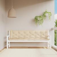 Tuinbankkussens 2 st 200x50x7 cm oxford stof beige - thumbnail