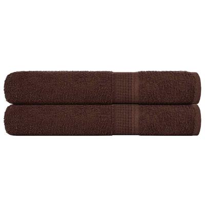 VidaXL Saunahanddoeken 2 st 80x200 cm 360 g/m² 100% katoen bruin
