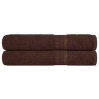 VidaXL Saunahanddoeken 2 st 80x200 cm 360 g/m² 100% katoen bruin