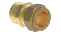 Kirchhoff Messing overgangsstuk, blank, 22 mm x 3/4"ET, klemfitting voor koperen buis - 989457717