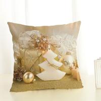 Kerst decoratie katoen en linnen kussen Office Home kussen zonder kussen grootte: 45x45cm (witte kerstboom)