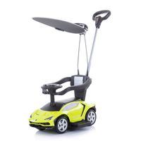 Loopauto Lamborghini Centenario groen, 3 in 1 met duwstang en luifel - thumbnail