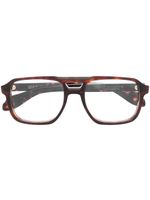 Cutler & Gross lunettes de vue à monture rectangulaire - Marron - thumbnail