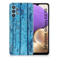 Samsung Galaxy A32 5G | Bumper Hoesje | Wood Blue