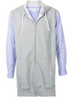 Comme Des Garçons Shirt hoodie à design à empiècements - Bleu