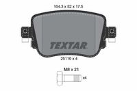 Remblokkenset, schijfrem TEXTAR, u.a. fÃ¼r Seat, VW, Skoda, Audi