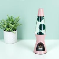Waxinelicht Lavalamp - Roze Met Groene Lava Waxinelicht Lavalamp - Roze Met Groene Lava