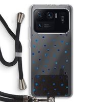 Blauwe stippen: Xiaomi Mi 11 Ultra Transparant Hoesje met koord