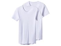 esmara Men Set van 2 heren T-shirts (V-hals, Wit, XL)