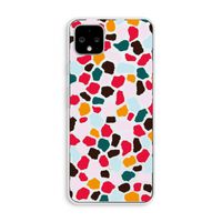 Colored Giraffe: Pixel 4 XL Transparant Hoesje
