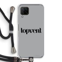 Topvent Grijs Zwart: Huawei P40 Lite Transparant Hoesje met koord