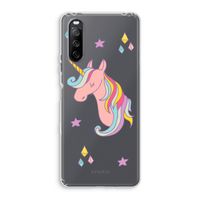Roze eenhoorn: Sony Xperia 10 III Transparant Hoesje