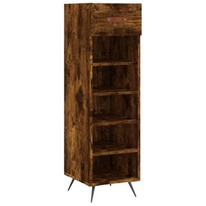 vidaXL Schoenenkast 30x35x105 cm bewerkt hout gerookt eikenkleurig