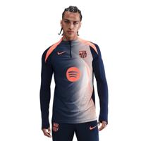 Nike FC Barcelona Strike Trainingstrui 1/4-Zip 2025-2026 Donkerblauw Feloranje