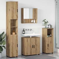 Badkamermeubelset 4 pcs artisanaal eikenkleurig 61 x 35 x 64 cm