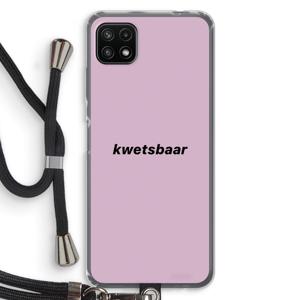 kwetsbaar: Samsung Galaxy A22 5G Transparant Hoesje met koord