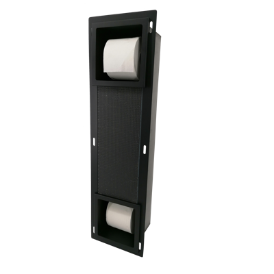 L&apos;Aqua RVS InWall inbouw toiletrolhouder met reserverolhouder