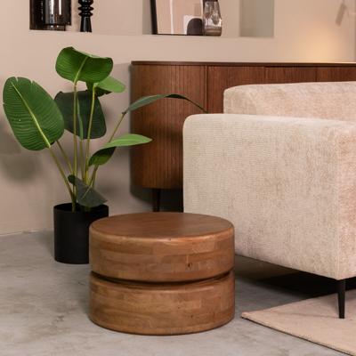 LABEL51 Ronde Salontafel 'Milly' Naturel Mangohout, 50cm