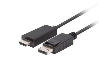 Lanberg CA-DPHD-11CC-0018-BK tussenstuk voor kabels DisplayPort HDMI Zwart
