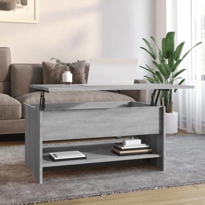 Salontafel 80x50x40 cm bewerkt hout grijs sonoma eiken