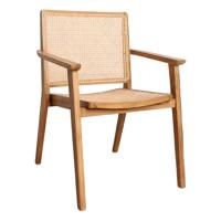 Eetkamerstoel Nova teakhouten met armleuning (set van 2)