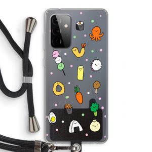 Happy bento friends: Samsung Galaxy A72 5G Transparant Hoesje met koord