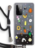 Happy bento friends: Samsung Galaxy A72 5G Transparant Hoesje met koord
