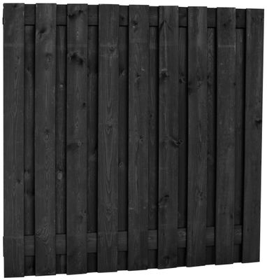 Tuinscherm grenen zwart 180x180cm