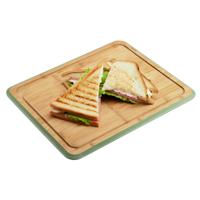 Keuken voedsel bereiden snijplank - 40 x 30 cm - bamboe hout - groene rand Keuken voedsel bereiden snijplank - 40 x 30 cm - bamboe hout - groene rand