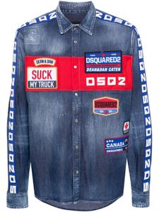 DSQUARED2 chemise Biker en jean - Bleu