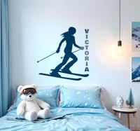 Aanpasbare skiër sport sticker
