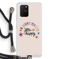 Happy days: Samsung Galaxy S10 Lite Transparant Hoesje met koord