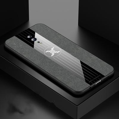 Voor OPPO Reno Z XINLI stiksels doek Textue schokbestendig TPU beschermhoes (grijs)