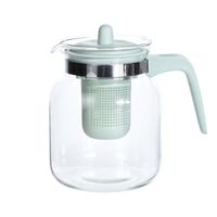 Glazen theepot met groen filter 1500 ml