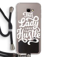 Hustle Lady: Samsung Galaxy J4 Plus Transparant Hoesje met koord Hustle Lady: Samsung Galaxy J4 Plus Transparant Hoesje met koord