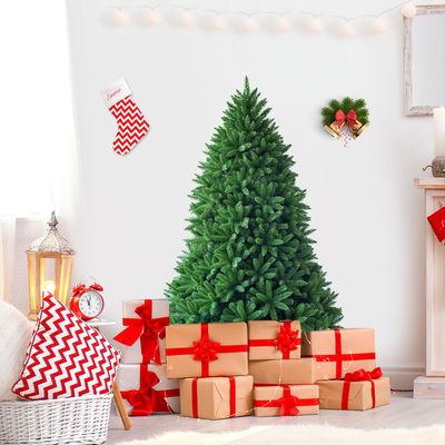 150cm Kerstboom Dennenboom met Metalen Standaard Kunstkerstboom Groen