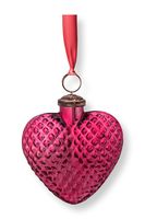 Pip Studio Kerstbal Glas Hart Roze 10cm Pip Studio Kerstbal Glas Hart Roze 10cm