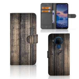 Nokia 5.4 Book Style Case Steigerhout