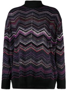 Missoni pull à motif zig-zag - Noir